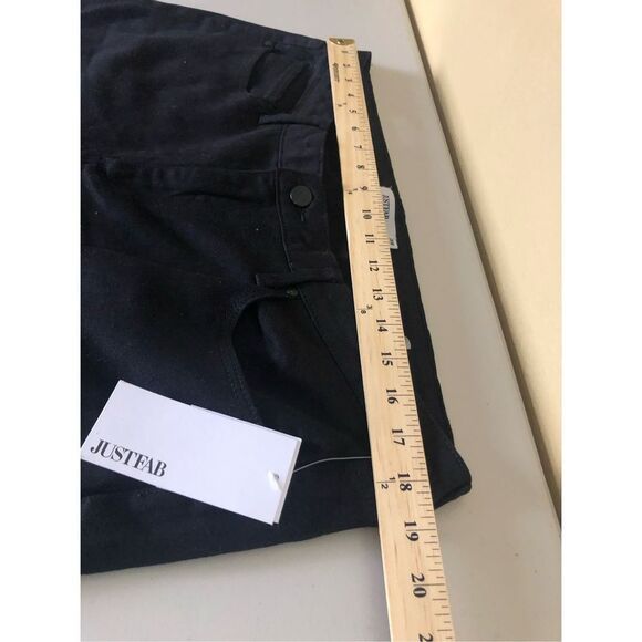 New JustFab Women's Denim Pants and Jeans NIGHT - Night Scout Lace-Hem Crop Skin - Picture 6 of 11